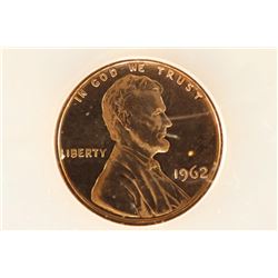 1962 LINCOLN CENT ANACS PF66 RED