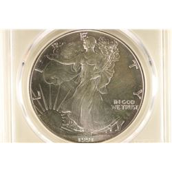 1991 AMERICAN SILVER EAGLE PCGS MS69