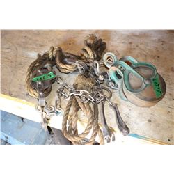 Rope Wire Stretcher and a Wooden Pulley