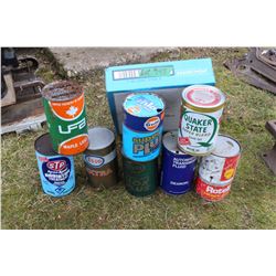 Flat with Quart Oil Cans (8)