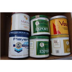 Flat with 6 Tobacco Tins