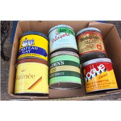 Flat with 6 Tobacco Tins