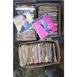 Three Boxes with 45 RPM Records