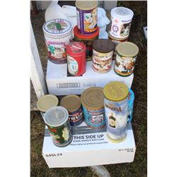 Two Flats of Assorted Collectible Tins