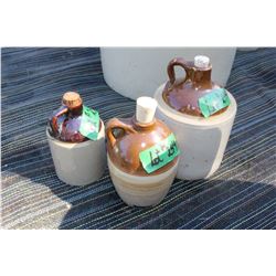 Three Small Finger Jugs