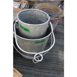 Two Vintage Well Pails