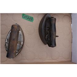Two Sad Irons with Handles