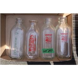Collection of Milk Bottles (4)