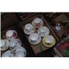 Image 1 : Flat with Assorted China Cups and Saucers (5)