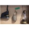 Image 1 : Flat with a Company Stamp and a Coleman Gas Lamp Filler and a Small Oil Lamp