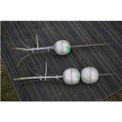 Two Lightning Rods with Bulbs