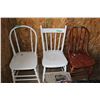 Image 1 : Antique Kitchen Style Chairs (4)