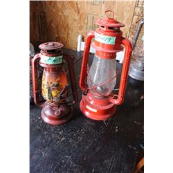 Dietz Crescent Barn Lantern & a Small Electric Barn-style Lantern