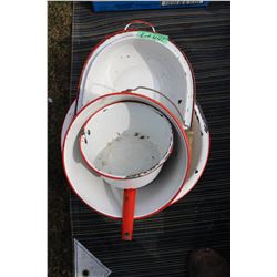 Enamel Ware (6) - Red Trim