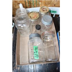 Flat with an Assortment of Jars including Nabob (7)