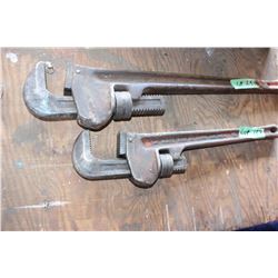 Two Rigid Pipe Wrenches