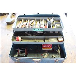 Tackle Box with an Assortment of Old Tackle