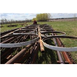 Wagon Wheel Rims (16) - Welded to Pipe in 2 Sections