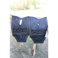 Leather Neck Pads - Decorated with Studs for Parade use