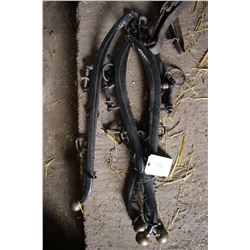 Hames (2 Sets) Black Metal with Brass Balls - for Saddle Horses