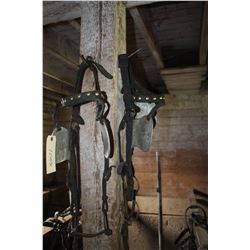 Team Bridles with Blinkers & Straight Snaffle Bits