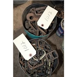 Pail with Harness Buckles and a Pail of Snaps