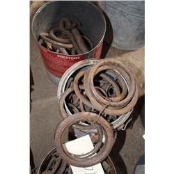 Pails (2) of Harness Rings