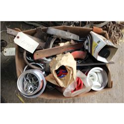 Box with:  Red Rings; White Rings; White Spacers; Silver Colored Snaps; Silver Colored Rivets; Assor