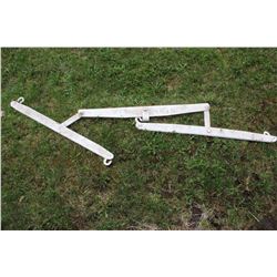 Two Horse Double Tree - White Metal