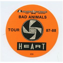 Heart's 1987-88 Authentic UNUSED BAD ANIMALS Tour Backstage Pass