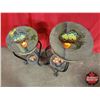 Image 2 : Pair of 2 Tier Plant Stands (27"H) & (24"H)