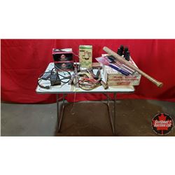 Weekend Fun Package : Horseshoes, BBQ Set, Binos, Base Ball Bat, Camp Stove (Missing Grill), BBQ Bri