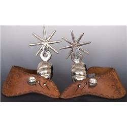 Nickel plated Mexican Charro Spurs.