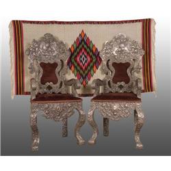 Pair of Mexican chairs.