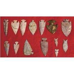 13 Arrowheads, Spear points,1Tang knife