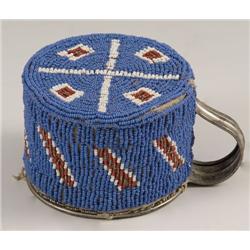 Sioux Fully Beaded Tin Cup.