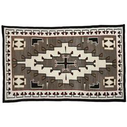 Navajo Weaving. Two Grey Hills Area