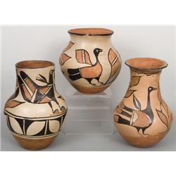 Three Santa Domingo Vases.