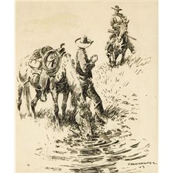 Nick Eggenhofer. Pen and Ink Drawing.