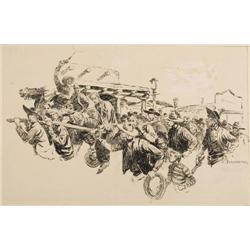 Nick Eggenhofer. Drybrush Drawing.