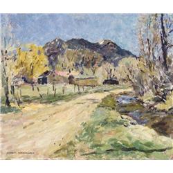 Charles Berninghaus. Oil on Board. 