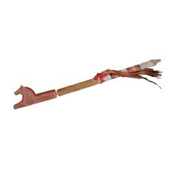 Sioux Horse Effigy Quilled Pipe