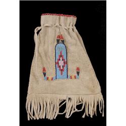 Crow Beaded Pouch.