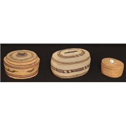 Three Makah Baskets.