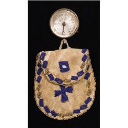 Apache Partially Beaded Compass Pouch
