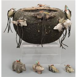 Zuni Fetish Pottery Bowl