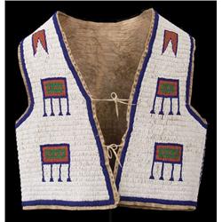 Lakota Man's Fully Beaded Vest