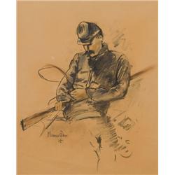 Maynard Dixon. Pastel and Charcoal on P