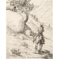 Will James. Pen & Ink Drawing.