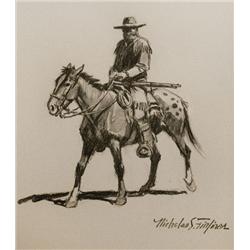 Nicholas S. Firfires. Charcoal Drawing.